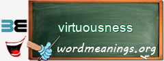 WordMeaning blackboard for virtuousness